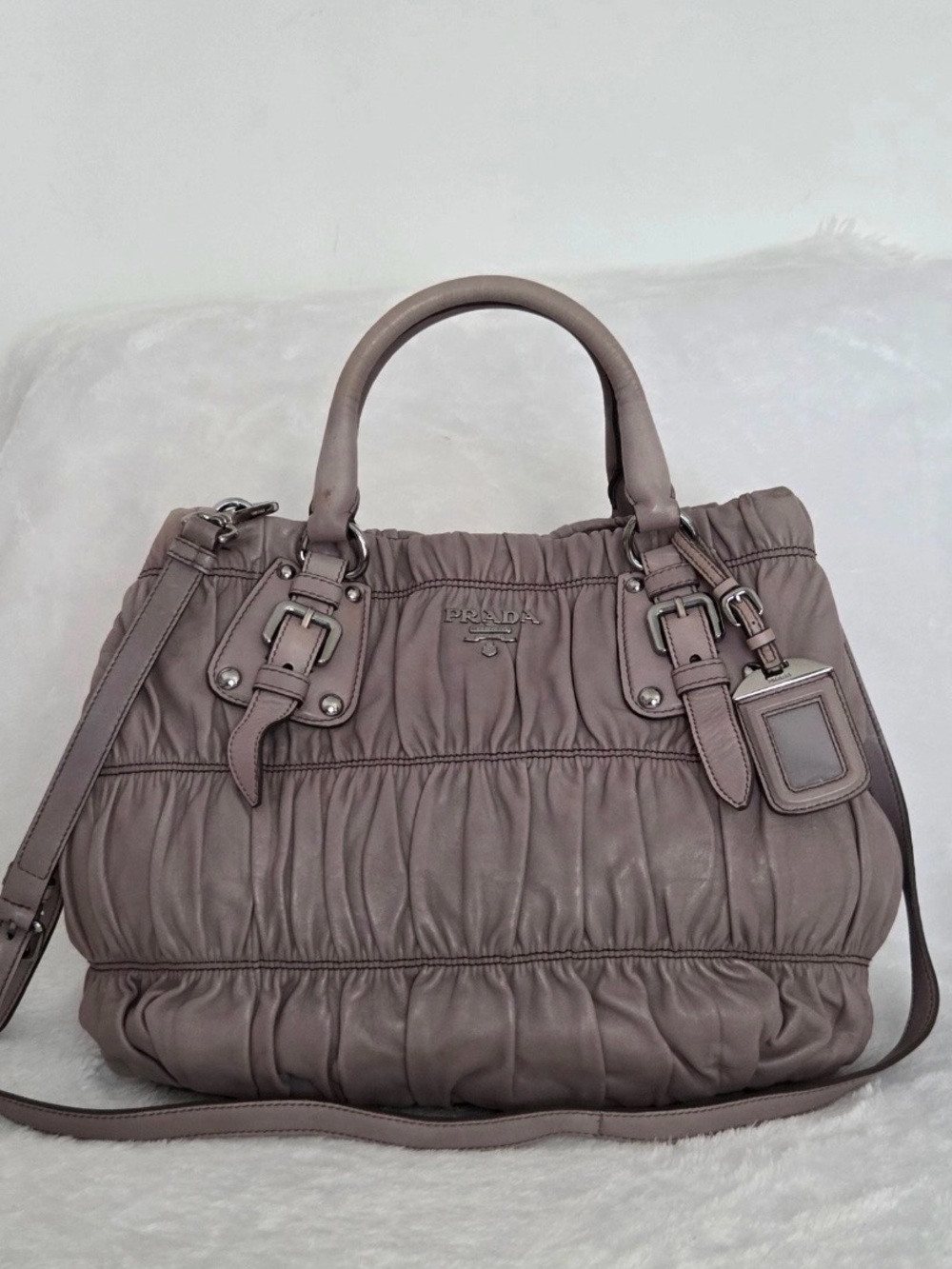 Prada Nappa Gaufre Leather Shoulder Bag